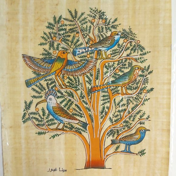3/$55 Handmade Egyptian papyrus paper hand painted